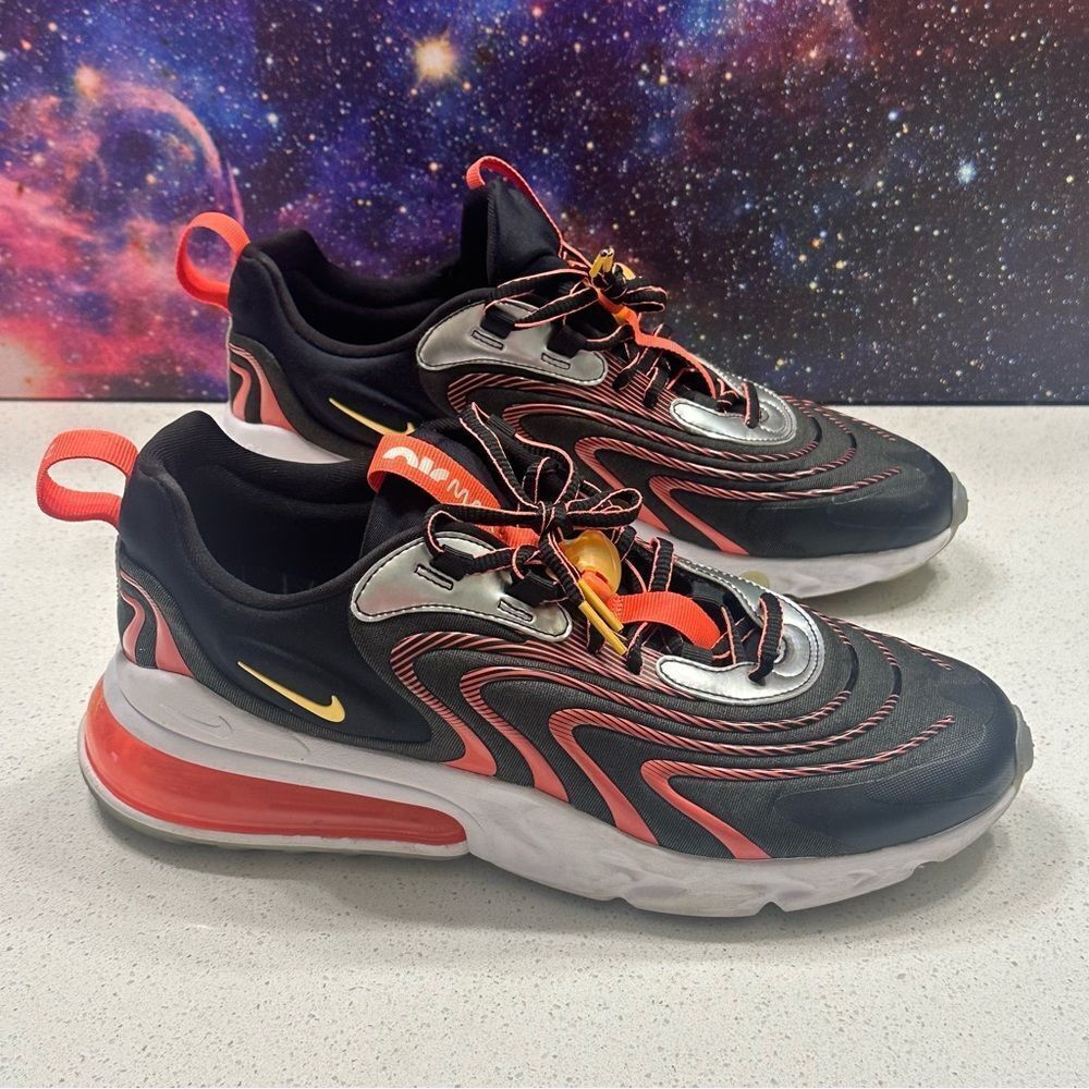Nike Air Max 270 REACT ENG ‘Alien’ CW7302-001 Men’s‎ Size 10.5 Black Topaz Gold